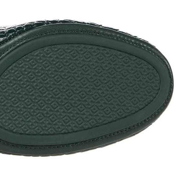 Tory Burch $248 Minnie Croc Embossed Green Verde Ballet Flats 9 - Picture 11 of 13